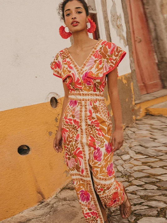 CM | Elegante vestido largo vintage con originales y sofisticadas mangas