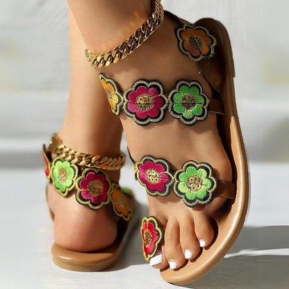 CM | - Sandalias florales para mujer