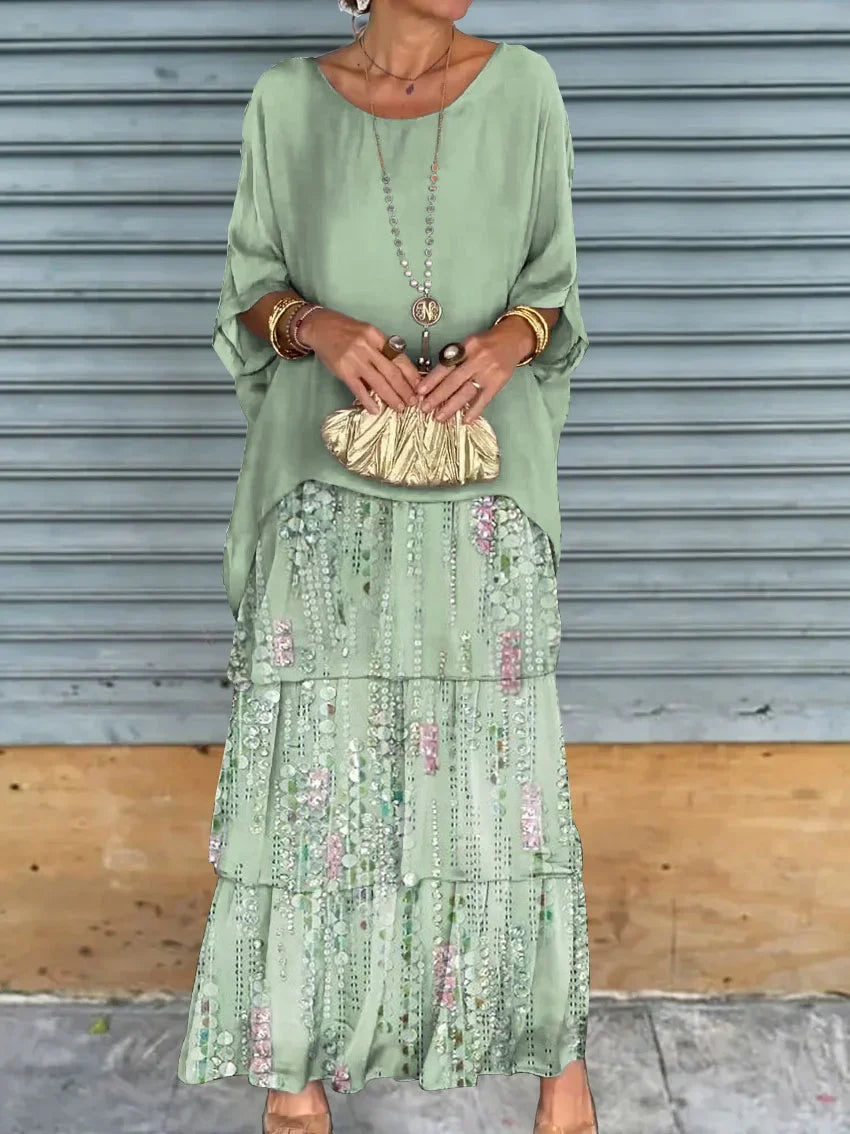 CM | Elegante maxi vestido con escote pronunciado