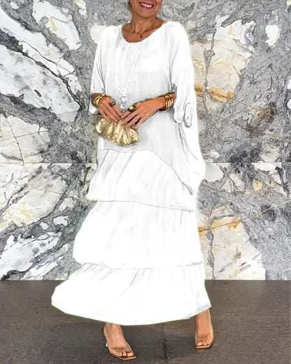 CM | Elegante maxi vestido con escote pronunciado