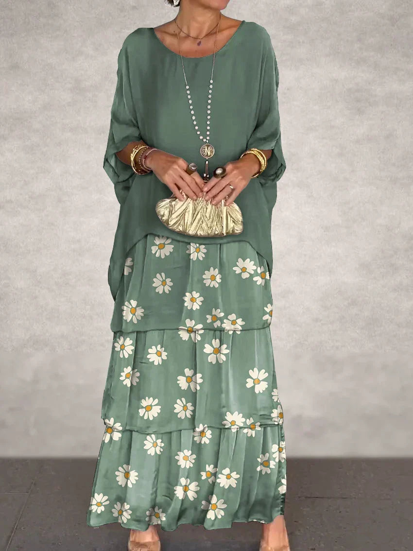 CM | Elegante maxi vestido con escote pronunciado