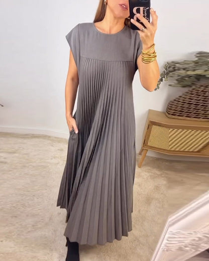 CM | Elegante maxi vestido plisado