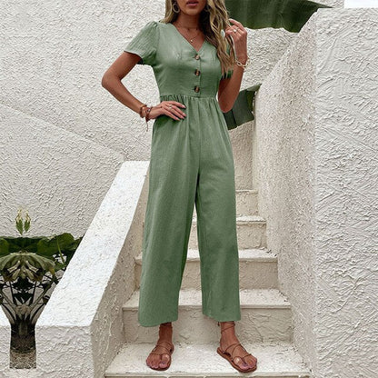 CM | Casual Chic mono de manga corta para mujer