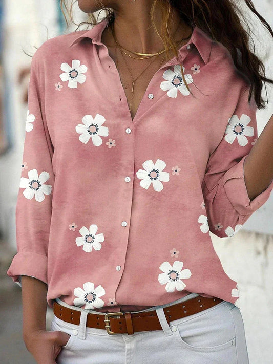 CM | Blusa clásica con un alegre estampado floral