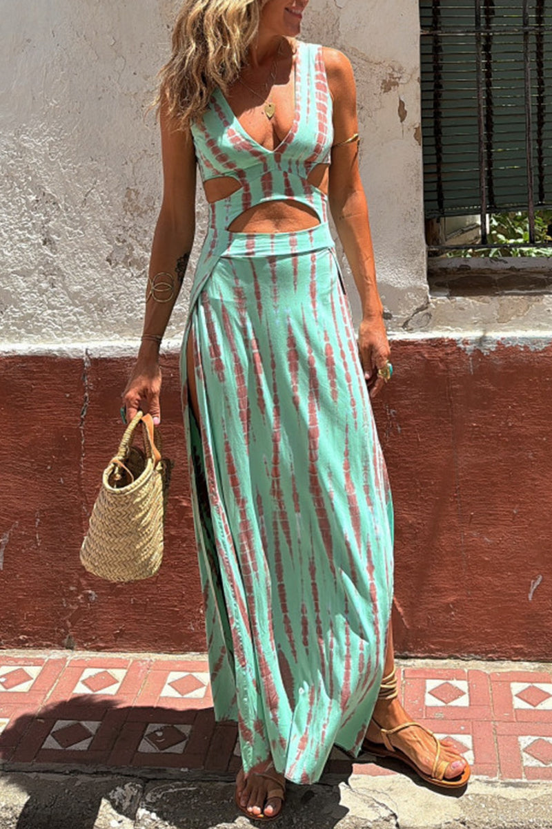 CM | Vestido maxi de escote bohemio