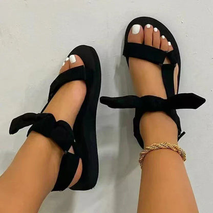 CM | Sandalias planas de verano con estampado de leopardo