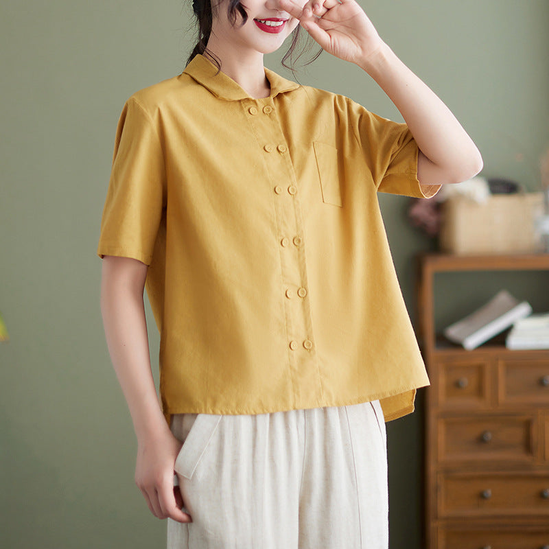CM | Blusa abotonada para mujer - clásica y cómoda