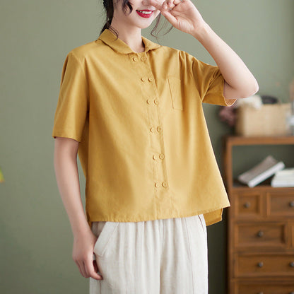 CM | Blusa abotonada para mujer - clásica y cómoda