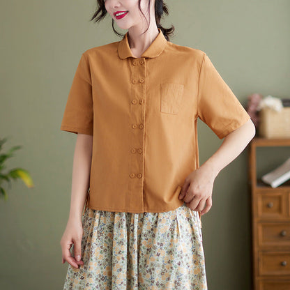 CM | Blusa abotonada para mujer - clásica y cómoda