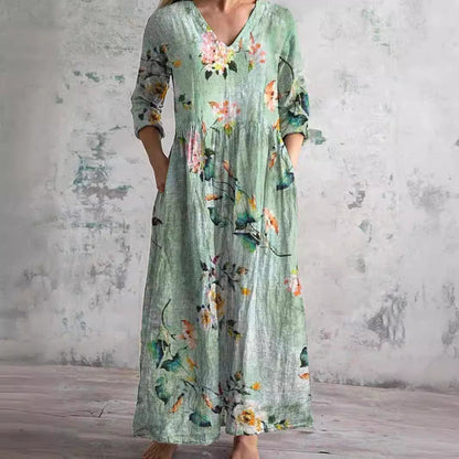 CM | Vestido maxi floral atemporal