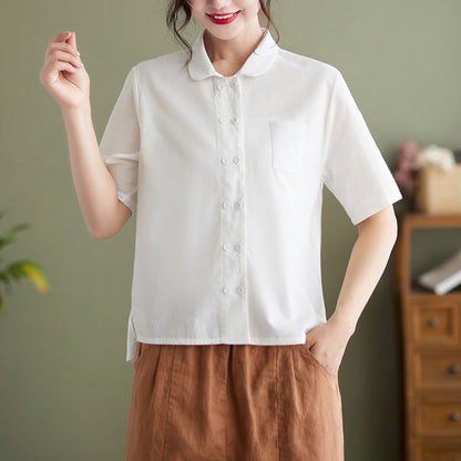 CM | Blusa abotonada para mujer - clásica y cómoda
