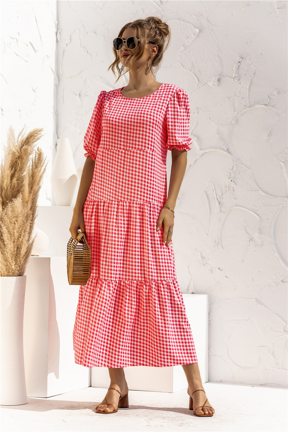 CM | Vestido midi de cuadros para todos los días