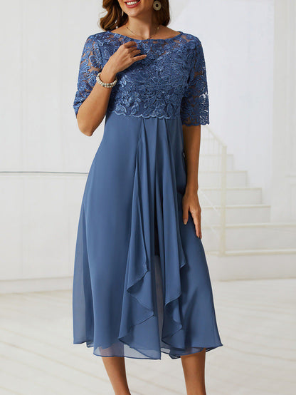 CM | Elegante vestido midi de encaje