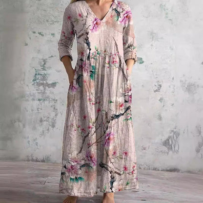 CM | Vestido maxi floral atemporal