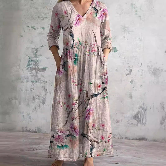 CM | Vestido maxi floral atemporal