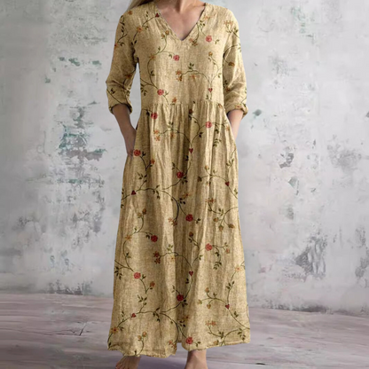 CM | Vestido maxi floral atemporal