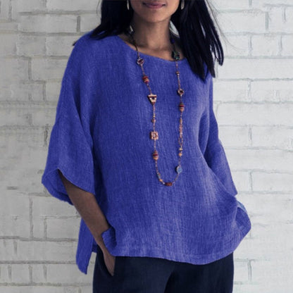 CM | Blusa Casual de lino para llevar a diario Adecuada para mujeres