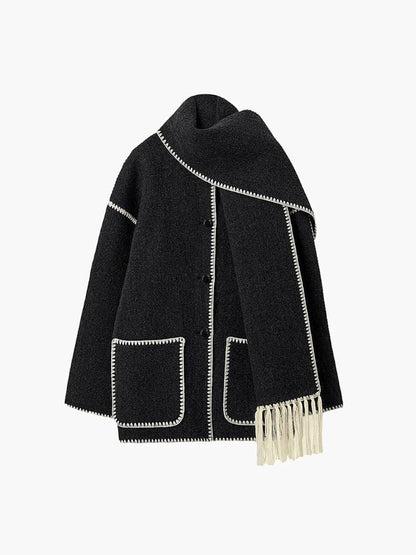 CM | Bufanda y chaqueta de abrigo con estilo