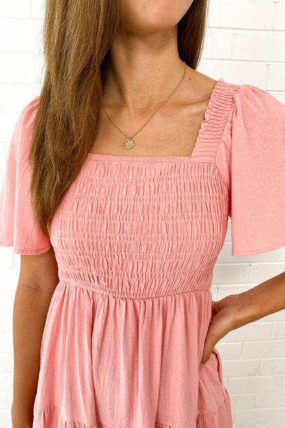 CM | Femenino vestido midi sin hombros