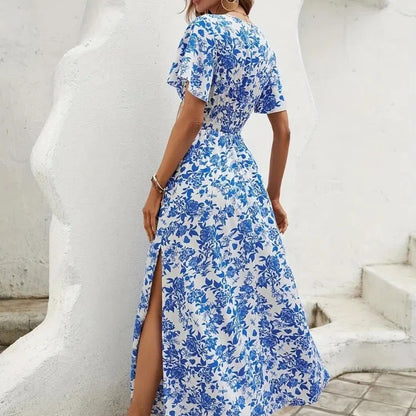 CM | Mujeres Boho Imprimir Mini Vestido Verano Elegante Sin Mangas Sundress