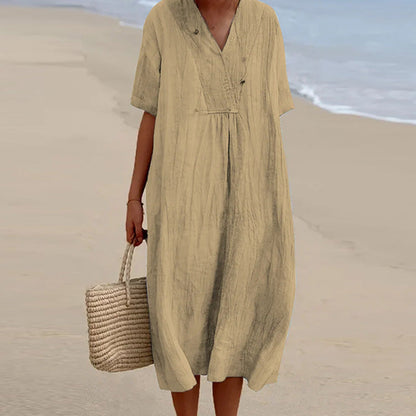 CM | Vestido midi con escote en V