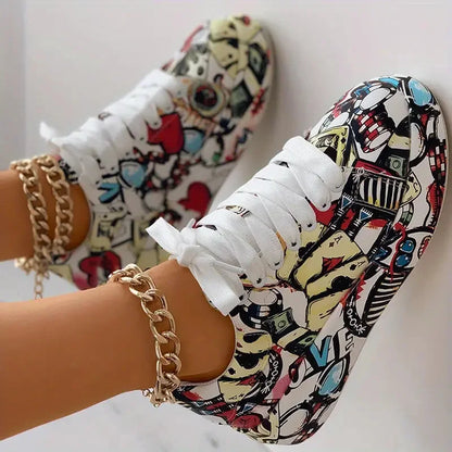 CM | Zapatillas altas con estampado de graffiti