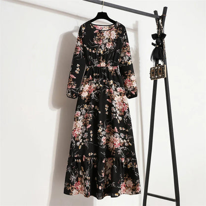 CM | maxi vestido bohemio primavera verano con estampado floral