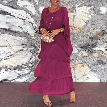 CM | Vestido maxi fluido en un look a capas