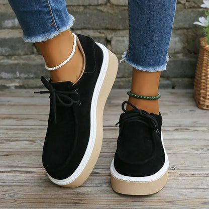 CM | Zapatillas casual con plataforma de ante