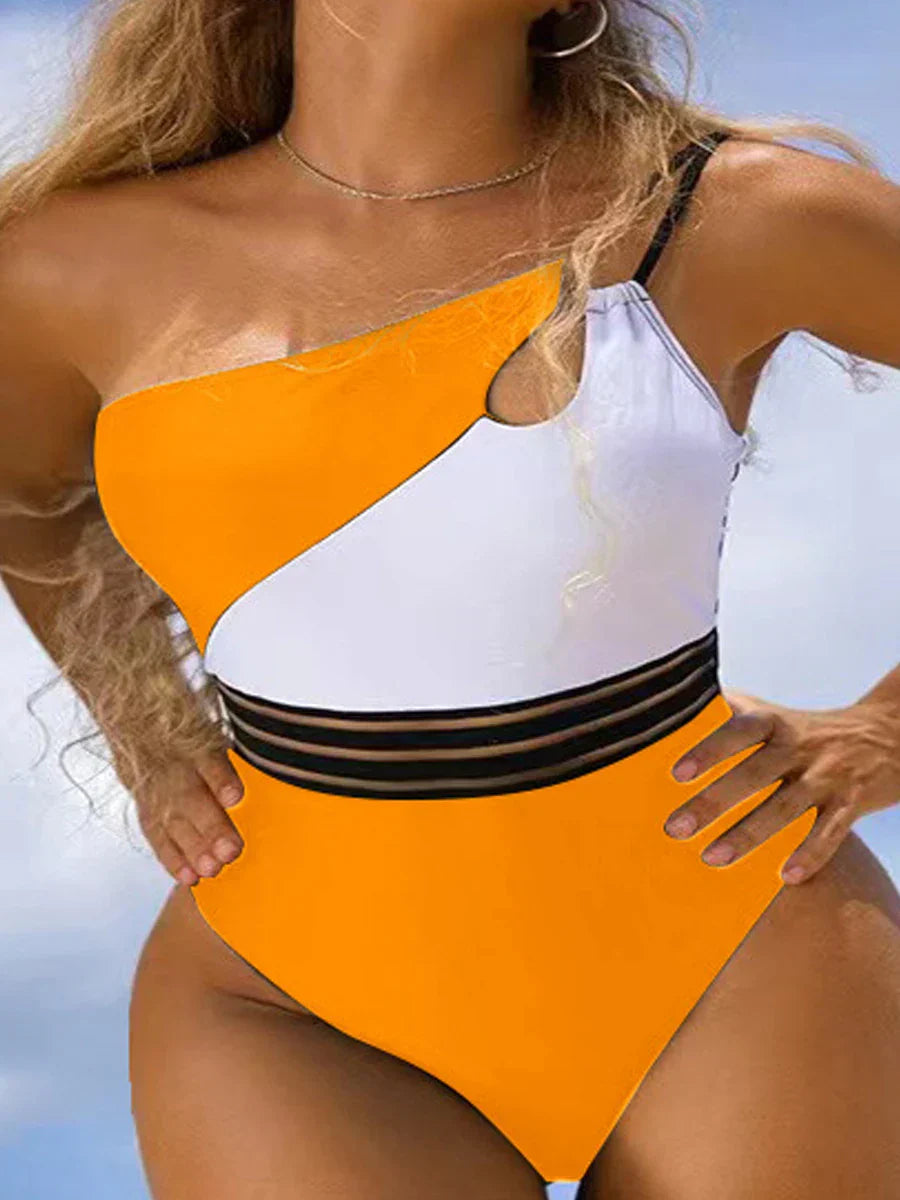 CM | Bikini traje de baño para las mujeres panel de tela patchwork cuerpo