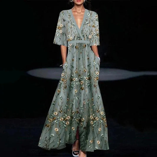 CM | Elegante maxi vestido con estampado floral