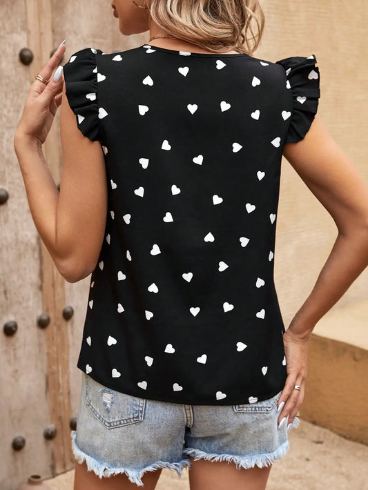 CM | Blusa bordada en forma de corazón