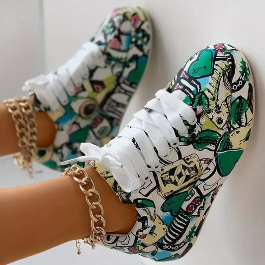CM | Zapatillas altas con estampado de graffiti