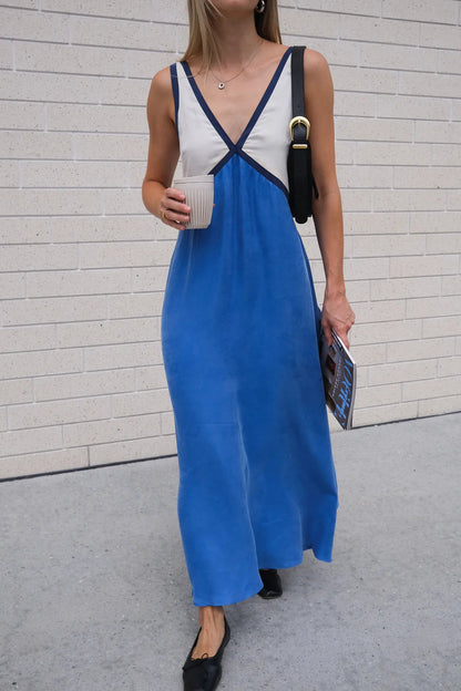 CM | Vestido maxi ligero con escote en V