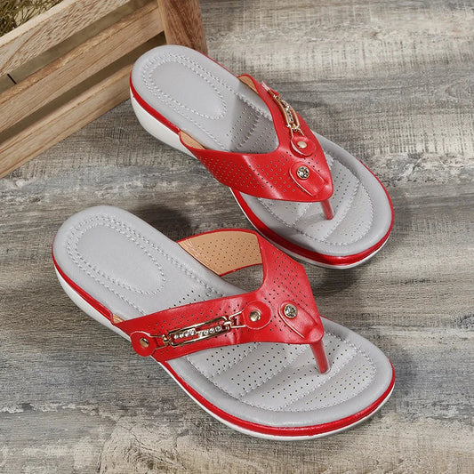 CM | Señoras Cuñas Clip Toe Sandalias Al aire libre Zapatillas Casual Señoras