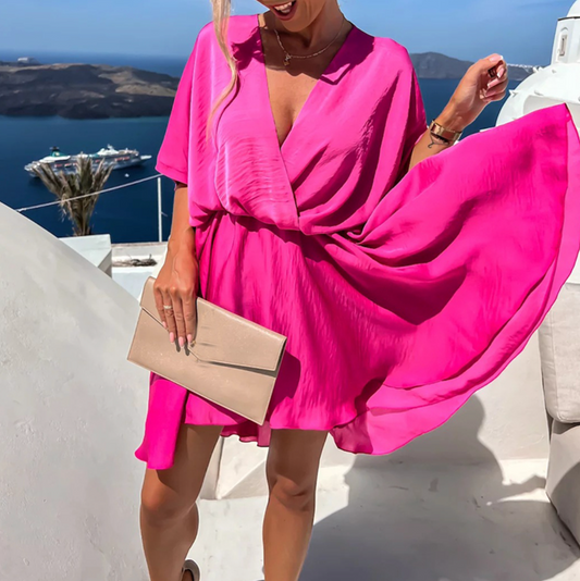 CM | Chic mini vestido de verano con cintura alta