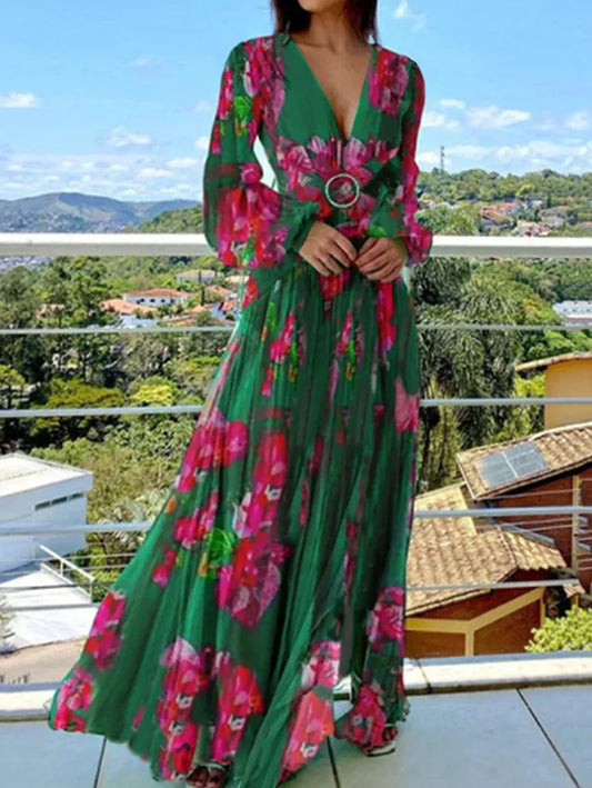 CM | Vestido largo con sexy escote en V