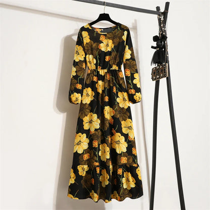 CM | maxi vestido bohemio primavera verano con estampado floral