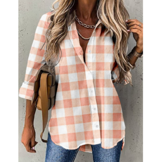 CM | Blusa casual a cuadros