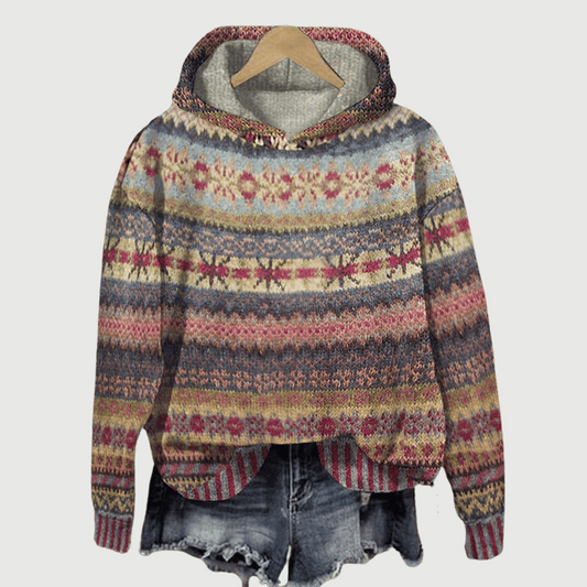 CM Elegante sudadera vintage con capucha