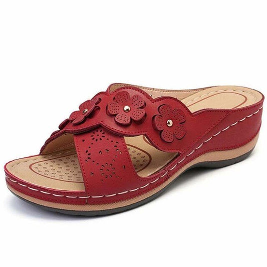 CM | Sandalias femeninas con estampado floral