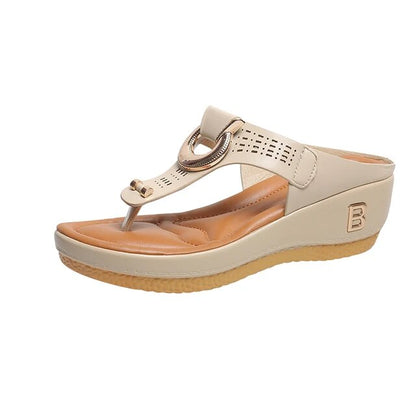 CM | - Sandalias con plataforma de piel