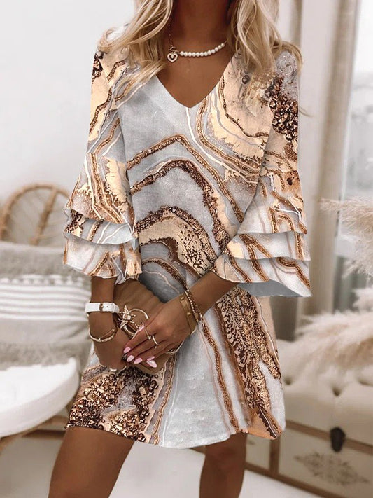 CM | Abstracto Casual Mini Vestido de Prom