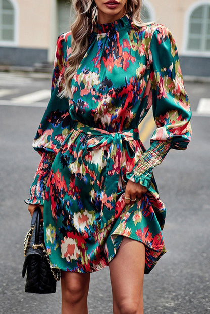 CM | elegante mini vestido verde para mujer