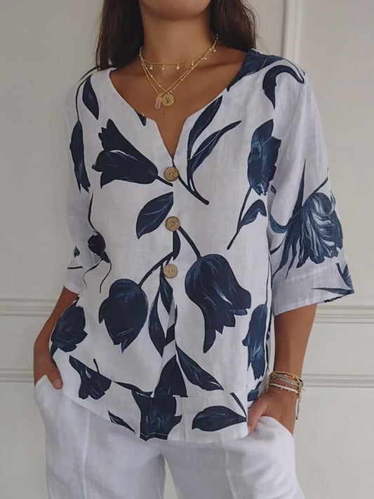 CM | Blusa con botones florales