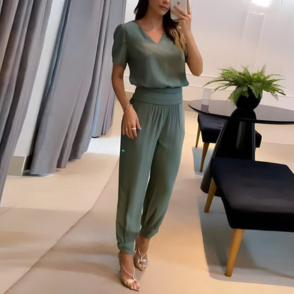 CM | Alexandra - Conjunto de moda con blusa y pantalón