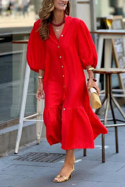 CM | Rojo, maxi vestido suelto