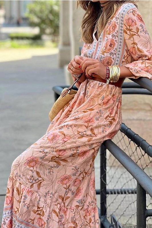 CM | Maxi Vestido Bohemio Estampado Floral