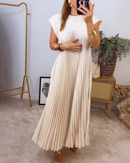 CM | Elegante maxi vestido plisado