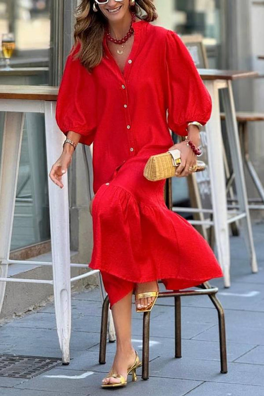 CM | Rojo, maxi vestido suelto
